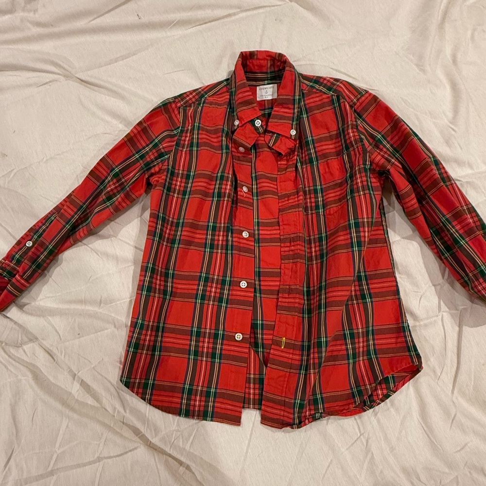 Crewcuts Red Plaid Kids Button Down Shirt